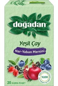 Doğadan Nar - Yaban Mersini Aromalı Organik Karışık Poşet Meyve Çayı 20 Adet