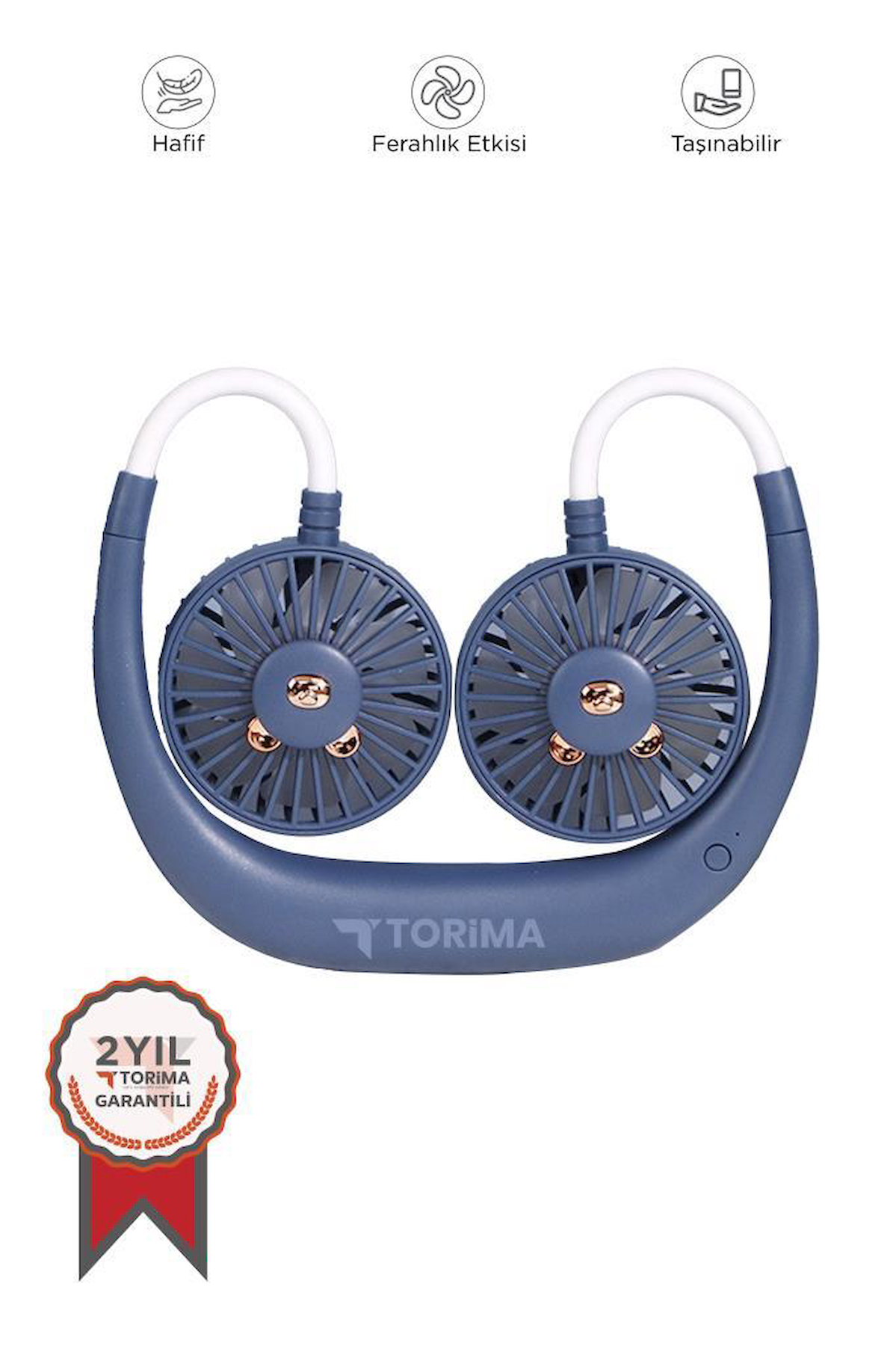 Torima F-10 Mini Sessiz Boyun Boyun Askılı Vantilatör Mavi