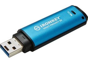 Kingston Ironkey Vault Privacy Şifreli USB 3.2 Type A 16 GB Flash Bellek Mavi
