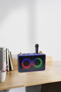 Torima M4403 30 W Radyolu Işıklı Taşınabilir Mavi Bluetooth Hoparlör