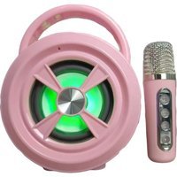 Lebeigo T-701 Işıklı Taşınabilir Pembe Bluetooth Hoparlör