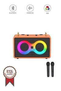 Torima M4403 15 W Radyolu Işıklı Taşınabilir Turuncu Bluetooth Hoparlör
