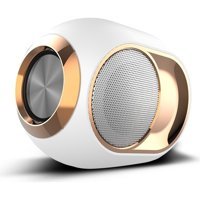Lebeigo Özel Model X6 Taşınabilir Beyaz-Gold Bluetooth Hoparlör