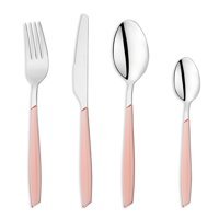 Schafer Mona Mat 24 Parça 6 Kişilik Çatal Kaşık Bıçak Takımı Pembe