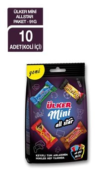 Ülker Mini All Star Karışık Çikolata 91 gr 10'lu