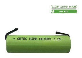 Ortec Puntalı 1.2 V 1800 mAh Ni-Mh AA / Kalem Şarjlı Pil