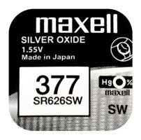Maxell SR626SW 377 1.55 V 30 mAh Gümüş Oksit Düğme Pil 10'lu