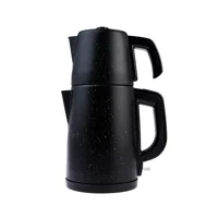 Karaca Retro Tea Çelik Demlikli 1650 W Çelik Gövdeli Black Stone Retro Çay Makinesi