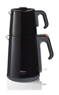 Arzum AR3080 Otomatik Paslanmaz Çelik Demlikli 1650 W Paslanmaz Çelik Gövdeli Siyah Retro Çay Makinesi