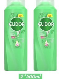 Elidor Sağlıklı Uzayan Saçlar Yıpranmış Saçlar İçin Argan Yağlı Bitkisel Şampuan 2x500 ml