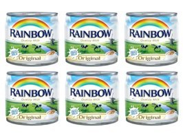 Rainbow Evaporated Milk Laktozlu Pastörize Sade İnek Süt 6x170 gr