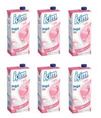 İçim Yağsız Laktozlu Light Sade İnek Süt 6x1 lt