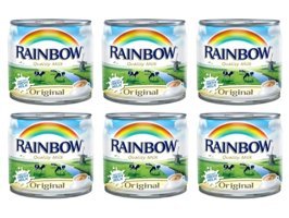 Rainbow Evaporated Milk Laktozlu Sade İnek Süt 6x170 gr