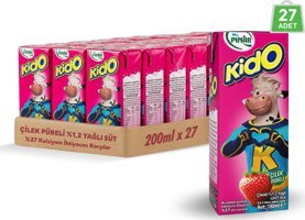 Pınar Kido Laktozlu Çilekli İnek Süt 27x180 ml