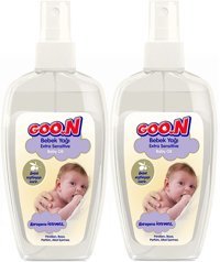 Goon Ekstra Sensitive-Hassas Organik Zeytinyağlı Vegan Hipoalerjenik Bebek Masaj Yağı 2x200 ml