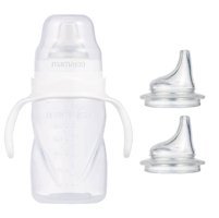 Mamajoo Akıtmaz Kulplu 9+ Ay 270 ml Alıştırma Bardağı Beyaz + İki Adet Bardak Ucu