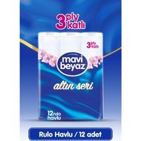 Mavi Beyaz Kokulu 3 Katlı 12'li Rulo Kağıt Havlu