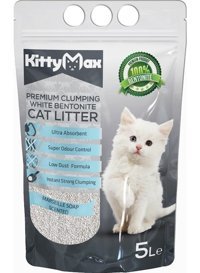 Kittymax Marsilya Sabunu Kokulu Topaklanan İnce Taneli Bentonit Kedi Kumu 5 lt