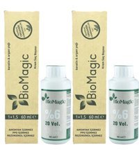 Biomagic Oksidan 6.03 Kahve Köpüğü Organik Amonyaksız Vegan Krem Saç Boyası 2x60 ml