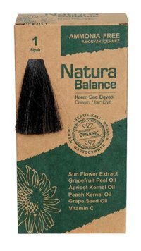 Nature Balance 1 Siyah Organik Amonyaksız Vegan Krem Saç Boyası 60 ml