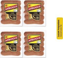 Apikoğlu Kars Gravyerli Uzun Dana Tütsülenmiş Sosis 4x220 gr