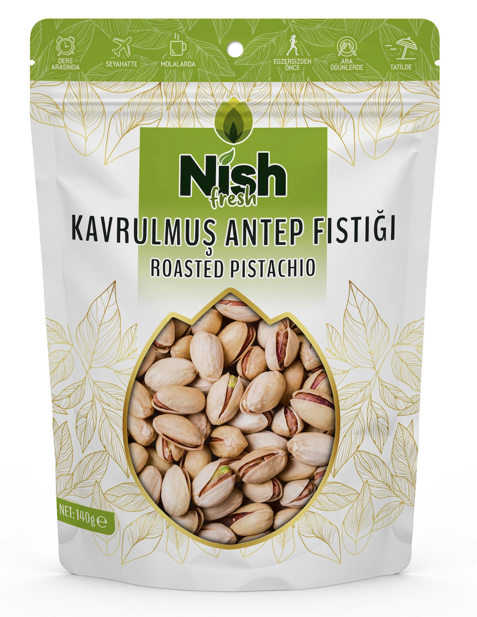 NishFresh Kabuklu Kavrulmuş Taze Gaziantep Yöresi Tane Antep Fıstığı 140 gr