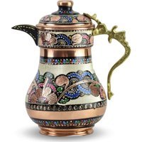 Morya Gül Çiçek Isıya Dayanıklı Bakır Sürahi 3 lt