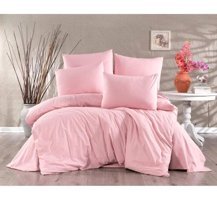 Sedali Home Takım Pamuklu 4 Mevsim 180 x 230 cm Düz Çarşafsız Çift Kişilik Nevresim Takımı Pembe