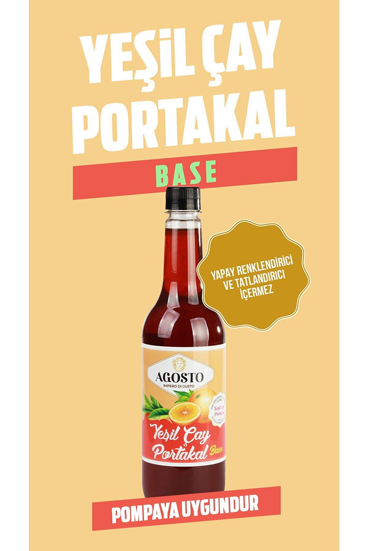 Agosto Portakal-Yeşil Çay Kahve Şurubu 6x700 ml
