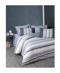Cotton Box Linan Ranforce Pamuk 160x220 cm Tek Kişilik Nevresim Takımı Gri