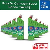 Porçöz Bahar Tazeliği Konsantre Jel Çamaşır Suyu 12x750 ml