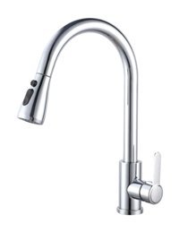 Fleko KS10S01-A Spiralli Kuğu Çift Girişli Aç Kapa Eviye Bataryası Krom