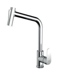 NSK Magestic Pull Out N2042002 Spiralli Çift Girişli Aç Kapa Eviye Bataryası Krom