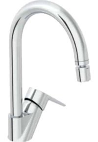 Vitra Artema Flow Soft Kuğu Çift Girişli Aç Kapa Eviye Bataryası Gümüş