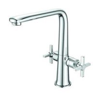 NSK Trinity N3061002 Spiralli Çift Girişli Aç Kapa Eviye Bataryası Krom