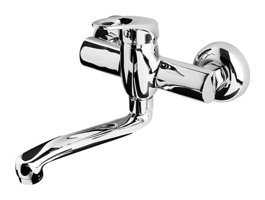 Newarc Smart 142541 Aplike Çift Girişli Aç Kapa Eviye Bataryası Krom
