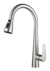 The Sink Spiralli Çift Girişli Eviye Bataryası Gri