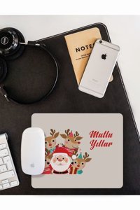 WuW Yılbaşı Tema 22x18 cm S Mousepad Çok Renkli
