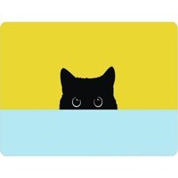 WuW Siyah Kedi 22x18 cm S Mousepad Çok Renkli