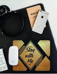 WuW Stay With Me 22x18 cm S Mousepad Sarı-Siyah