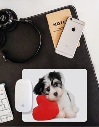 WuW Aşkperest Köpek 22x18 cm S Mousepad Çok Renkli
