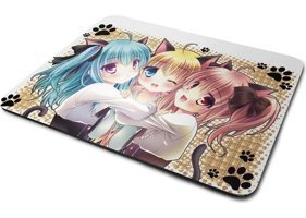 WuW Anime Kız 22x18 cm S Mousepad Çok Renkli