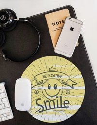 WuW Pozitif Ol Yuvarlak 20 cm S Mousepad Çok Renkli