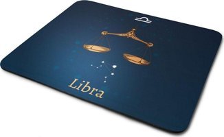WuW Terazi Burcu Yıldız Haritası 22x18 cm S Mousepad Çok Renkli