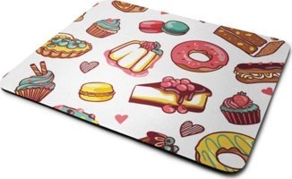 WuW Donut ve Pastalar 22x18 cm S Mousepad Çok Renkli