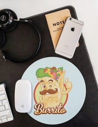 WuW Burrito Yuvarlak 20 cm S Mousepad Çok Renkli