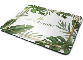 WuW Hayat Güzeldir 22x18 cm S Mousepad Beyaz-Yeşil
