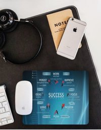 WuW Başarının Sırları 22x18 cm S Mousepad Çok Renkli