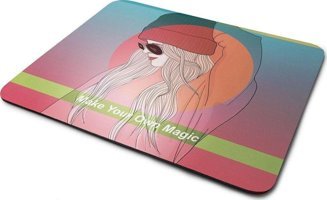 WuW Kendi Sihrini Yap Kadın Temalı 22x18 cm S Mousepad Çok Renkli