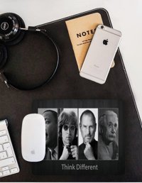 WuW Think Different 22x18 cm S Mousepad Çok Renkli